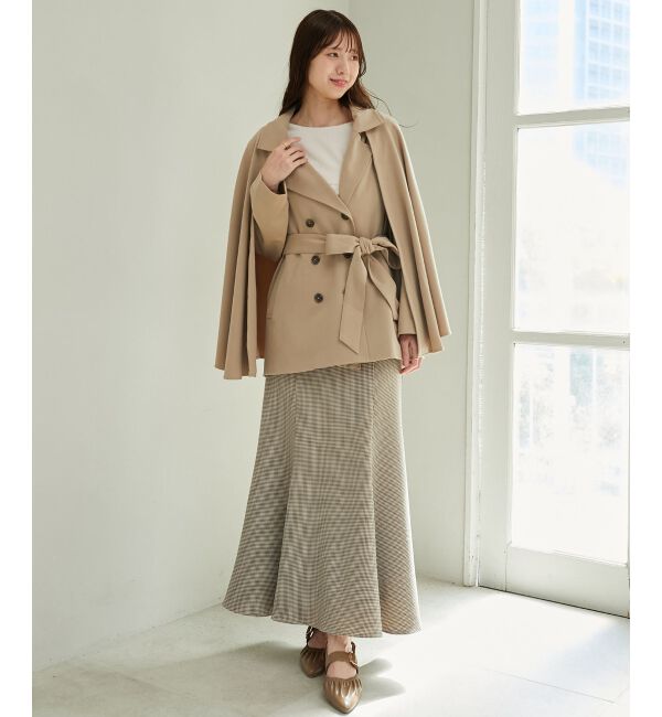 MAJESTICLEGON「2wayケープデザイントレンチ」|トレンチコート|