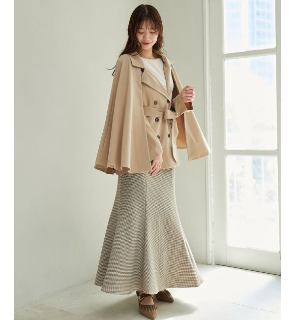MAJESTICLEGON「2wayケープデザイントレンチ」|トレンチコート|