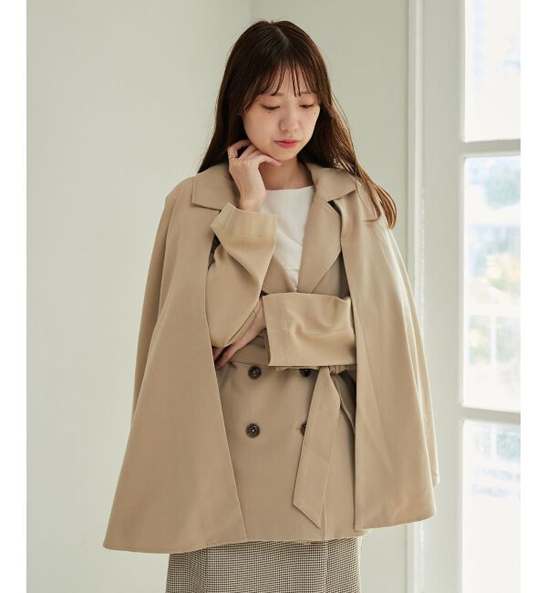 MAJESTICLEGON「2wayケープデザイントレンチ」|トレンチコート|