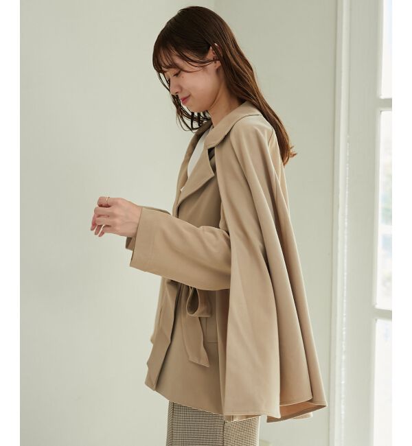 MAJESTICLEGON「2wayケープデザイントレンチ」|トレンチコート|