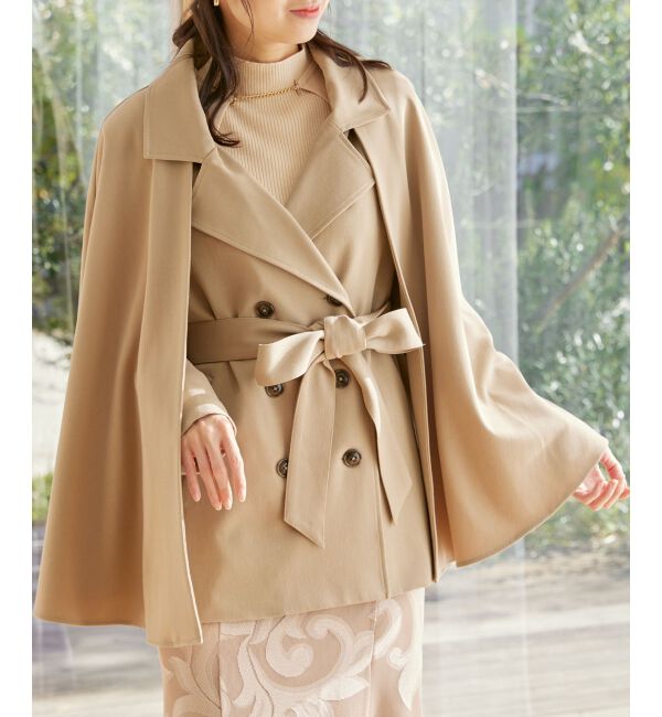 MAJESTICLEGON「2wayケープデザイントレンチ」|トレンチコート|