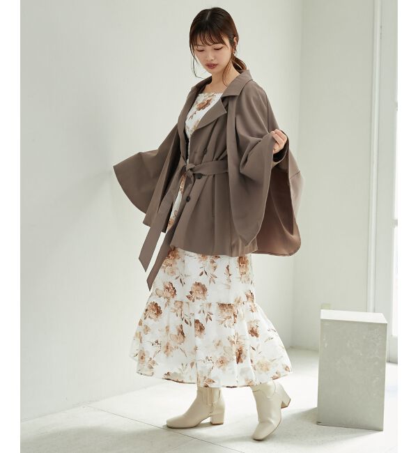 MAJESTICLEGON「2wayケープデザイントレンチ」|トレンチコート|