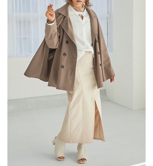 MAJESTICLEGON「2wayケープデザイントレンチ」|トレンチコート|