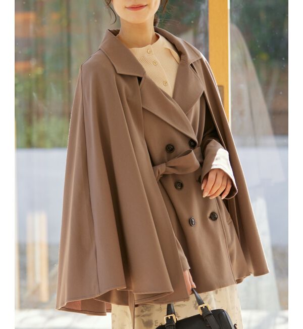 MAJESTICLEGON「2wayケープデザイントレンチ」|トレンチコート|