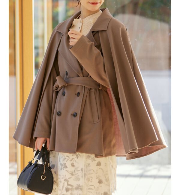 MAJESTICLEGON「2wayケープデザイントレンチ」|トレンチコート|