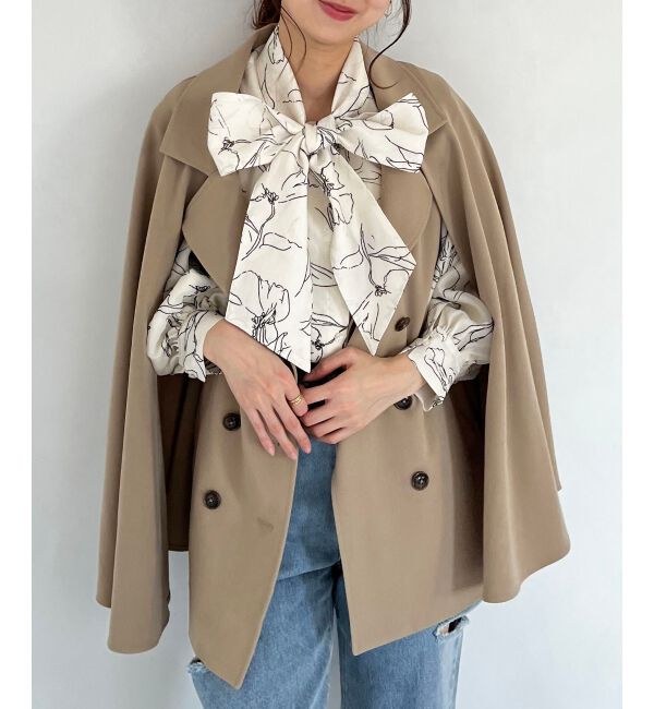 MAJESTICLEGON「2wayケープデザイントレンチ」|トレンチコート|ベージュ