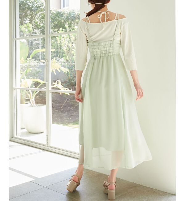 MAJESTICLEGON「クロスストラップリブトップス」|Tシャツ・カットソー|