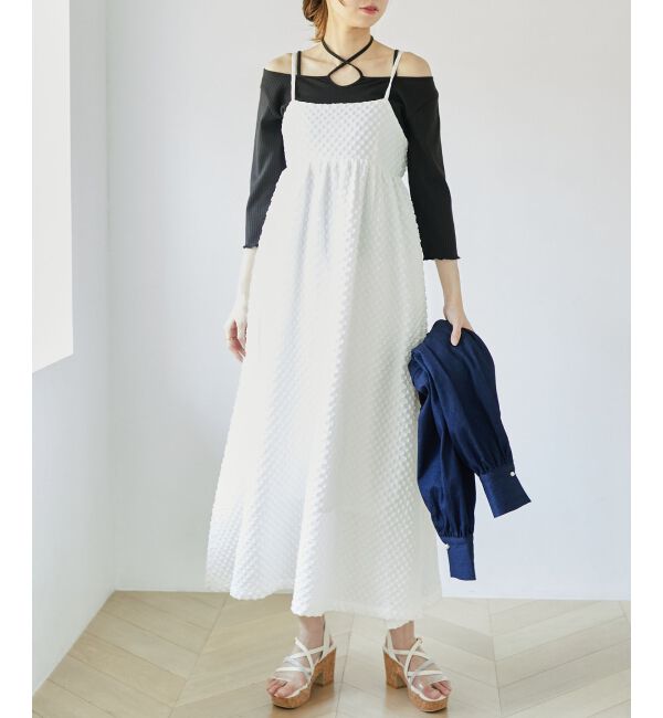 MAJESTICLEGON「クロスストラップリブトップス」|Tシャツ・カットソー|