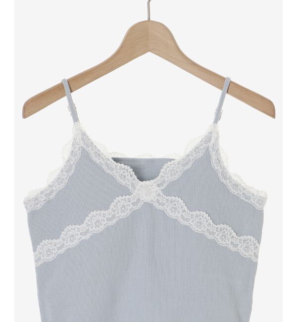 MAJESTICLEGON「カップ付きレーストリムキャミソール」|キャミソール|