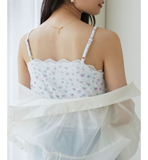 MAJESTICLEGON「カップ付きレーストリムキャミソール」|キャミソール|