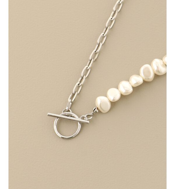 MAJESTICLEGON「パール&times;チェーンネックレス」|ネックレス|