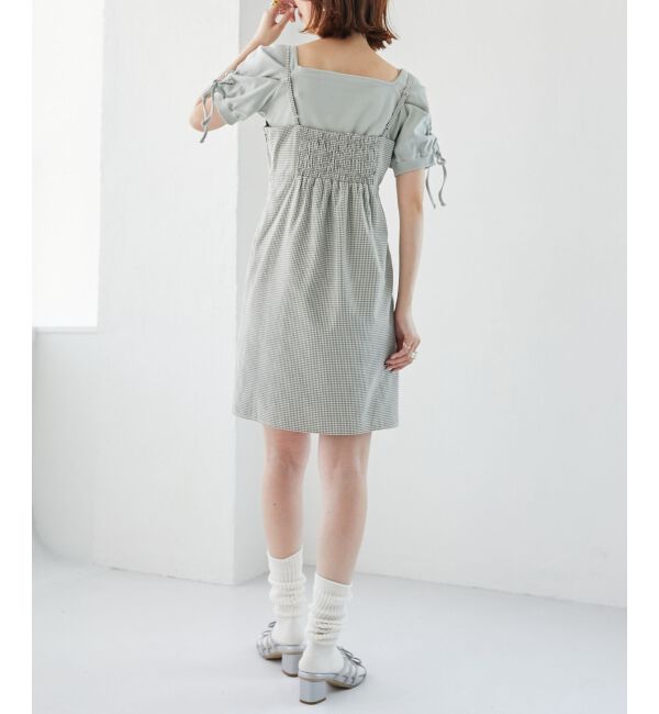 MAJESTICLEGON「フロントリボンミニキャミワンピース」|ワンピース|