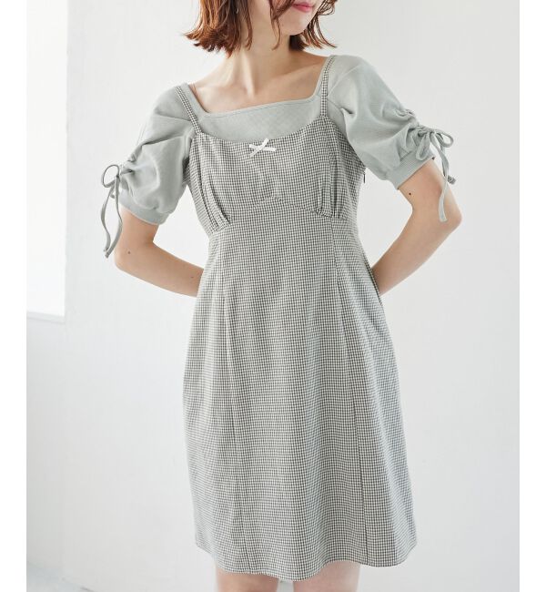 MAJESTICLEGON「フロントリボンミニキャミワンピース」|ワンピース|