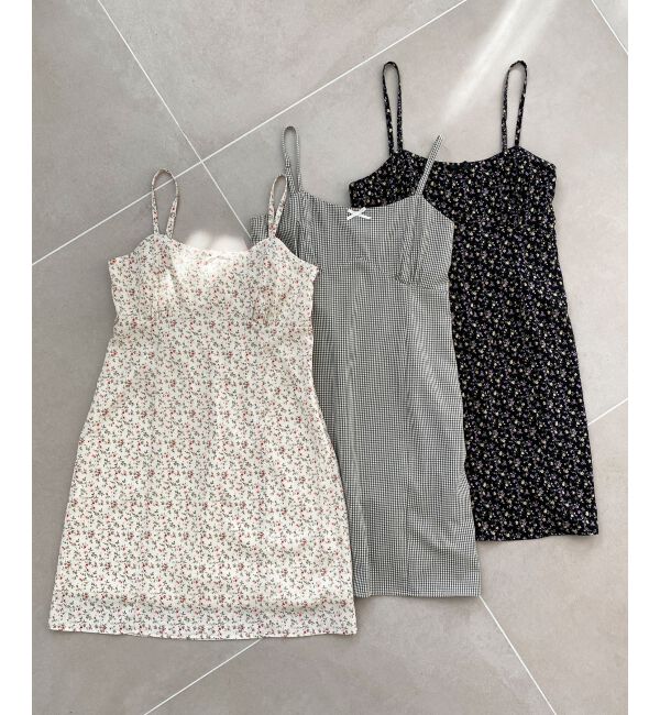 MAJESTICLEGON「フロントリボンミニキャミワンピース」|ワンピース|