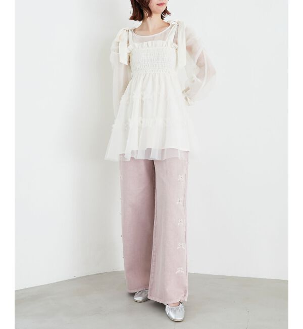 MAJESTICLEGON「シアーパワショルトップス」|シャツ・ブラウス|