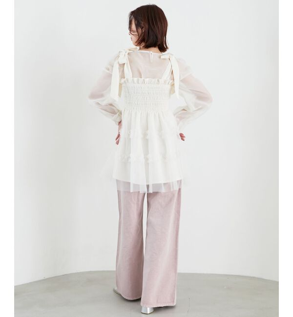 MAJESTICLEGON「シアーパワショルトップス」|シャツ・ブラウス|