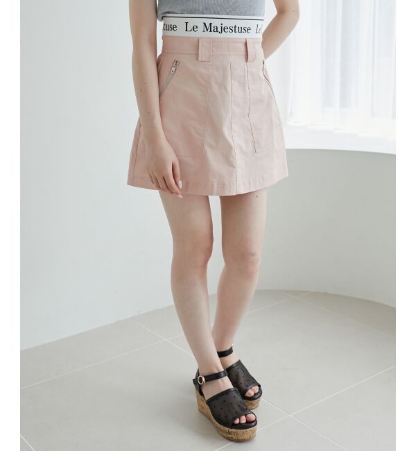 MAJESTICLEGON「ウエストロゴカーゴミニスカパン」|スカート|ピンク
