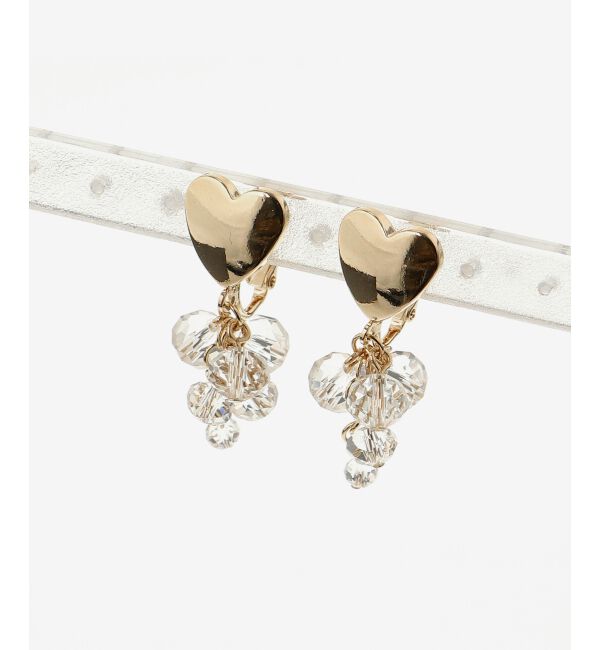 MAJESTICLEGON「ハート&times;クリアイヤリング」|イヤリング|