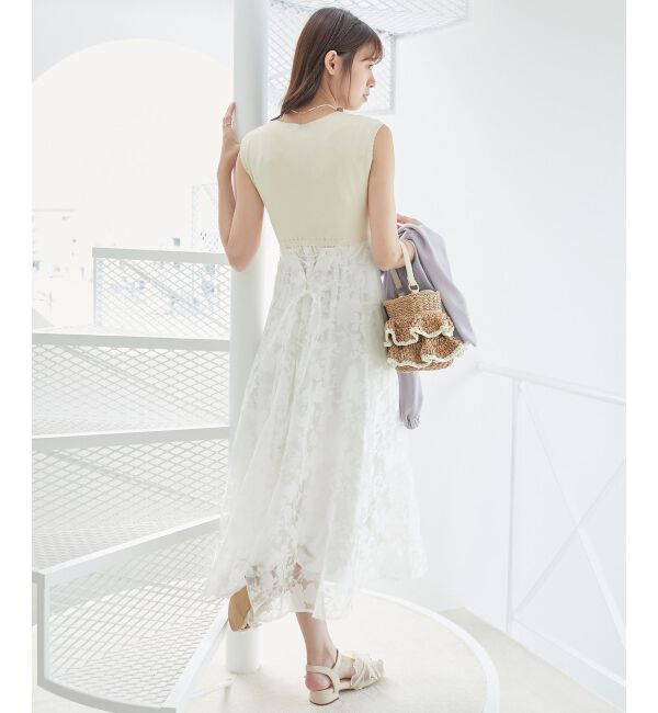 MAJESTICLEGON「レースアップノースリドッキングワンピ」|ワンピース|オフ