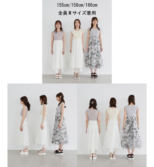 MAJESTICLEGON「レースアップノースリドッキングワンピ」|ワンピース|