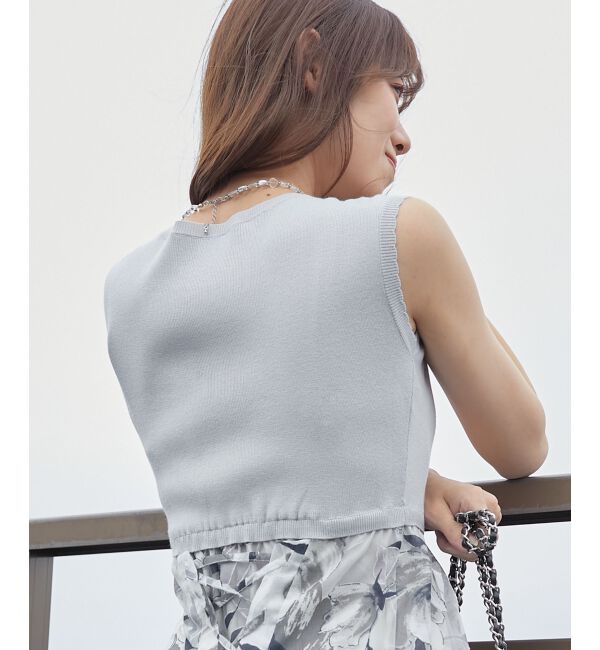 MAJESTICLEGON「レースアップノースリドッキングワンピ」|ワンピース|