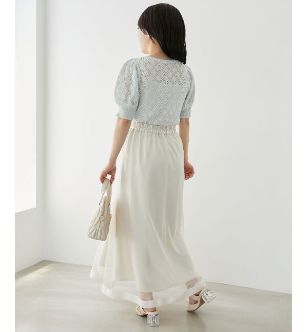 MAJESTICLEGON「ローズモチーフレーシーニット」|ニット・セーター|