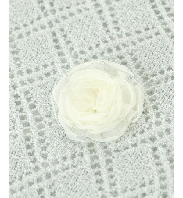 MAJESTICLEGON「ローズモチーフレーシーニット」|ニット・セーター|