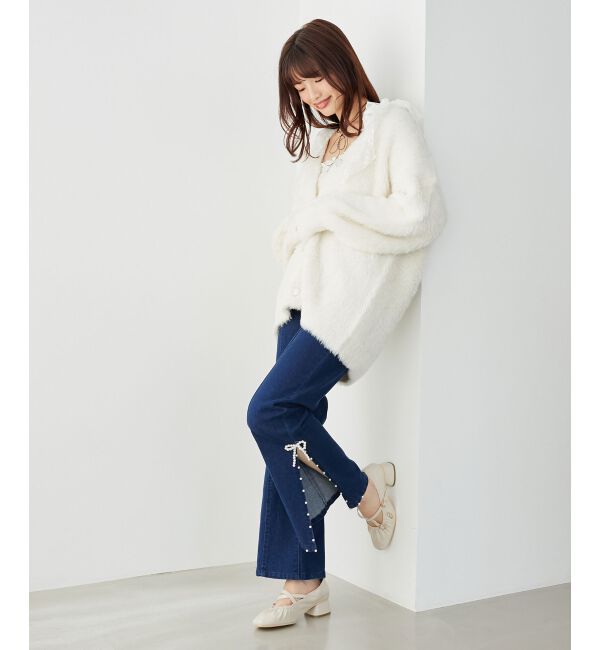 MAJESTICLEGON「パールスリットデニム」|デニム|