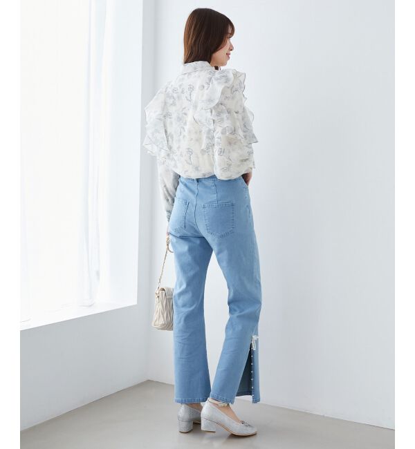 MAJESTICLEGON「パールスリットデニム」|デニム|