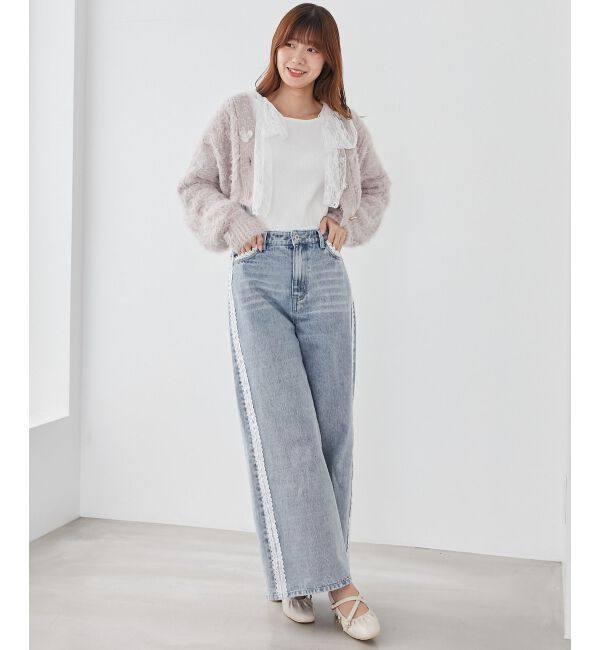 MAJESTICLEGON「肩リボンリブトップス」|Tシャツ・カットソー|