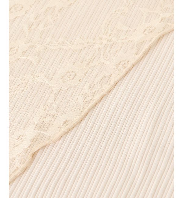 MAJESTICLEGON「肩リボンリブトップス」|Tシャツ・カットソー|