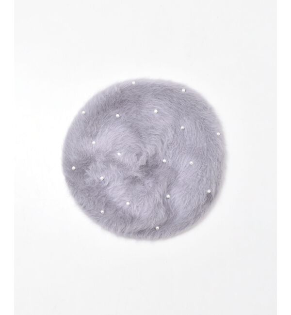 MAJESTICLEGON「ふわふわパールベレー帽」|ハンチング・ベレー帽|