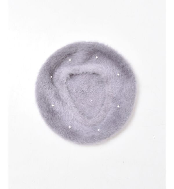 MAJESTICLEGON「ふわふわパールベレー帽」|ハンチング・ベレー帽|