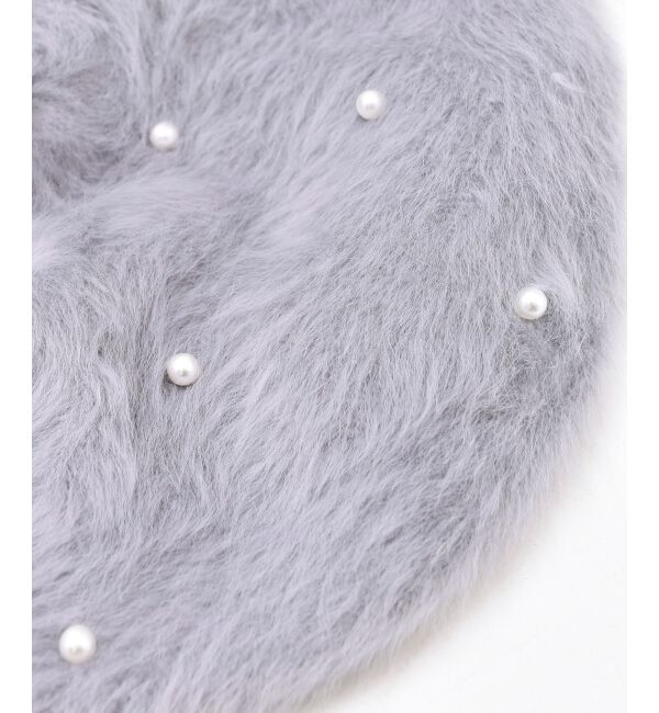 MAJESTICLEGON「ふわふわパールベレー帽」|ハンチング・ベレー帽|