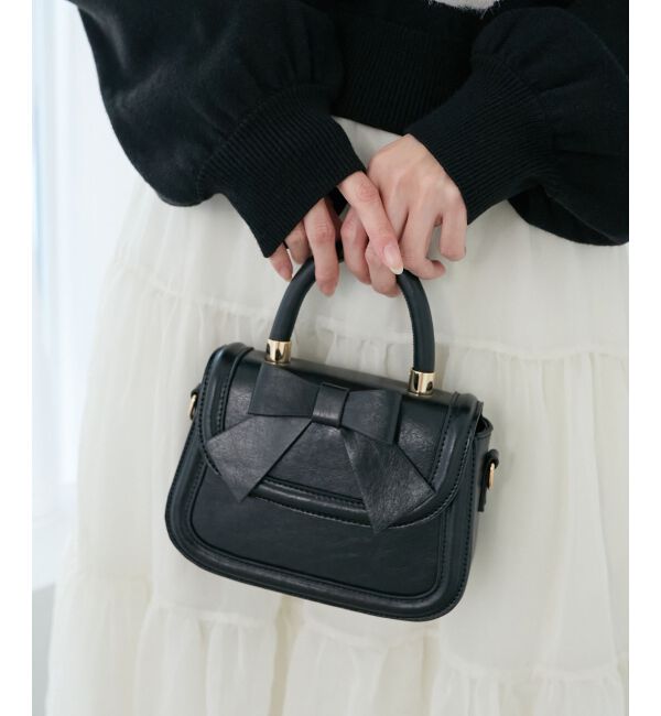 MAJESTICLEGON「クラシックリボンバッグ」|ハンドバッグ|