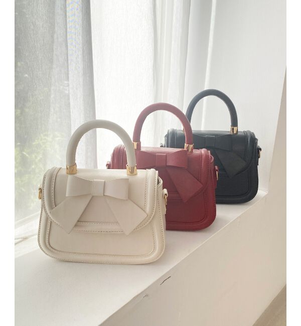 MAJESTICLEGON「クラシックリボンバッグ」|ハンドバッグ|