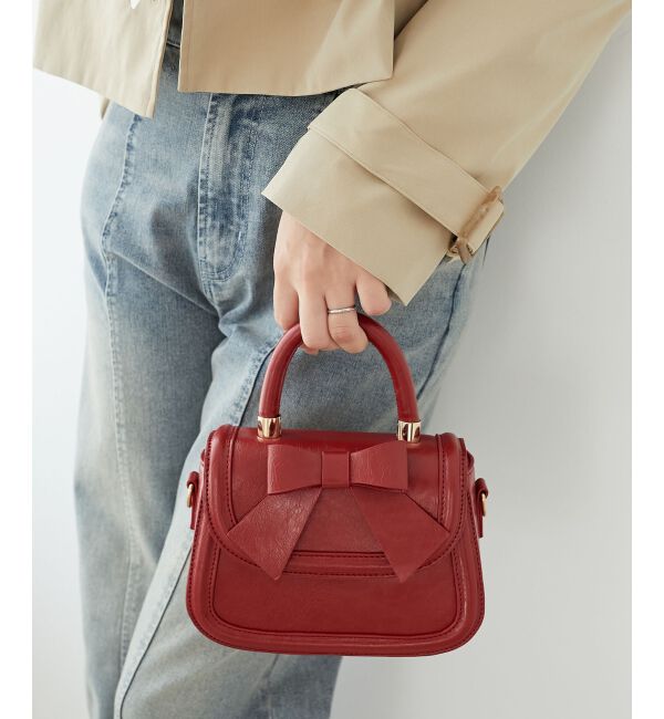 MAJESTICLEGON「クラシックリボンバッグ」|ハンドバッグ|