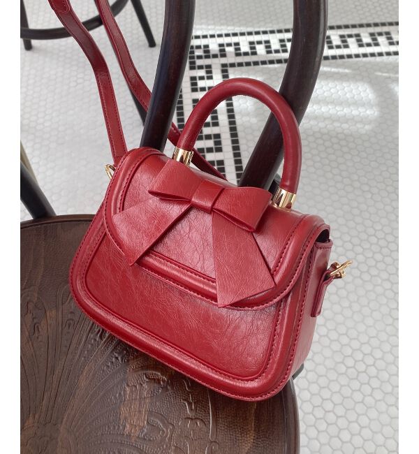 MAJESTICLEGON「クラシックリボンバッグ」|ハンドバッグ|