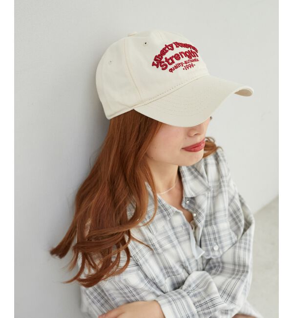 MAJESTICLEGON「アンニュイロゴキャップ」|キャップ・キャスケット|アイボリー