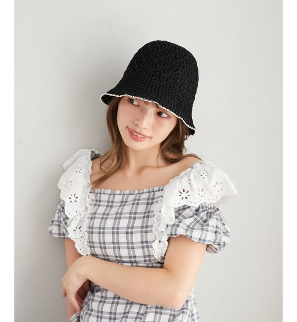  「バイカラーサーモハット」|ハット|ブラック