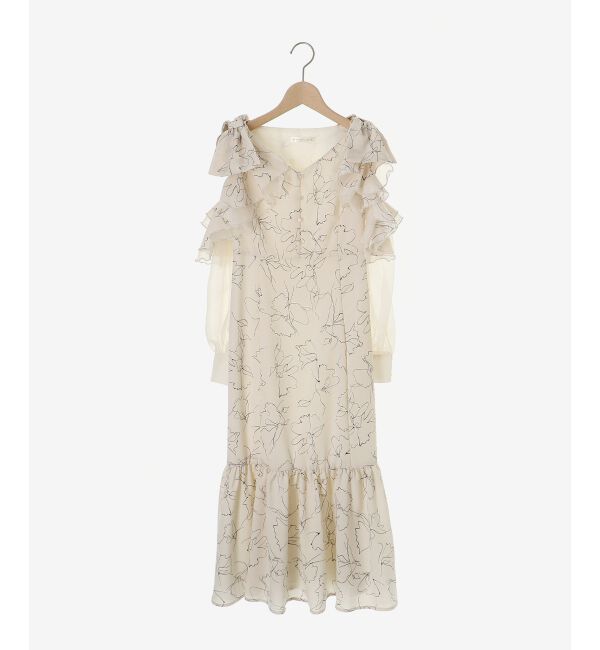 MAJESTICLEGON「フリルリボン肩あきワンピース」|ワンピース|
