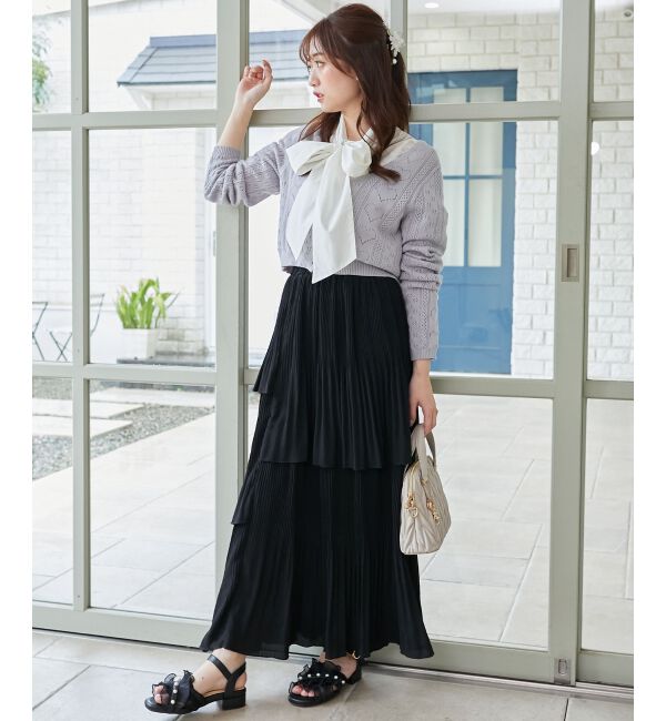  「プリーツティアードスカート」|スカート|