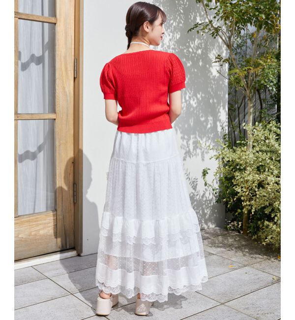  「ハーフスリーブケーブルカーディガン」|カーディガン|