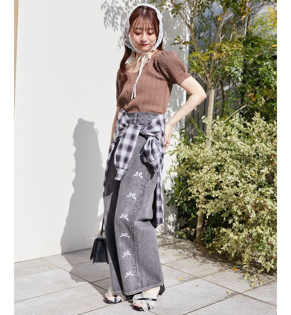  「ハーフスリーブケーブルカーディガン」|カーディガン|