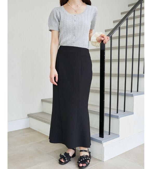  「ハーフスリーブケーブルカーディガン」|カーディガン|