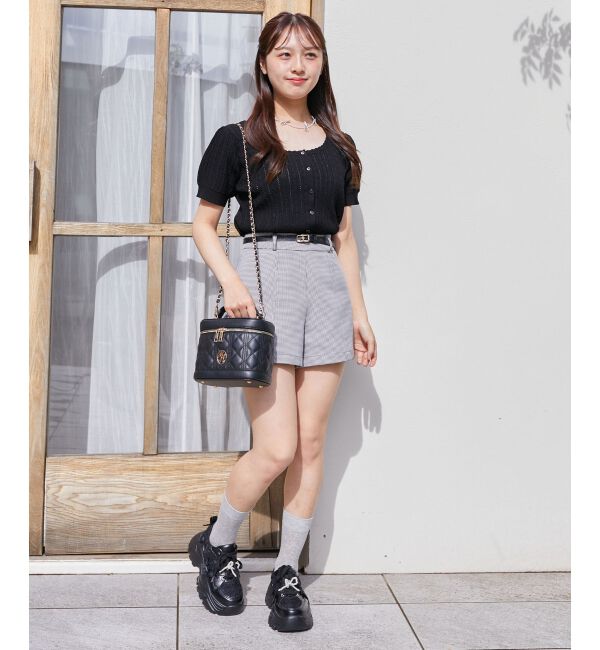  「ハーフスリーブケーブルカーディガン」|カーディガン|