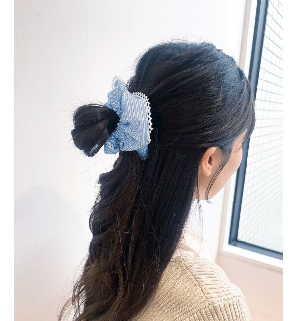  「ストライプシュシュ」|ヘアゴム・シュシュ|