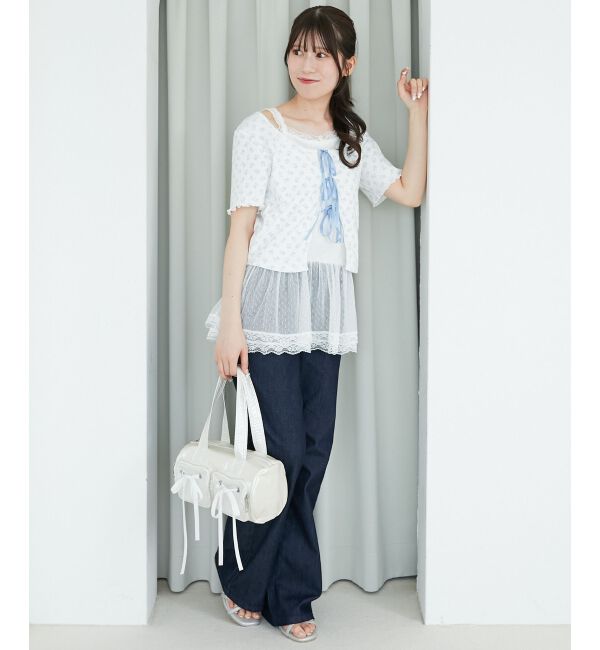  「ペプラムキャミセットカットカーデ」|カーディガン|