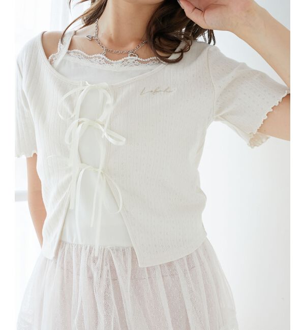  「ペプラムキャミセットカットカーデ」|カーディガン|