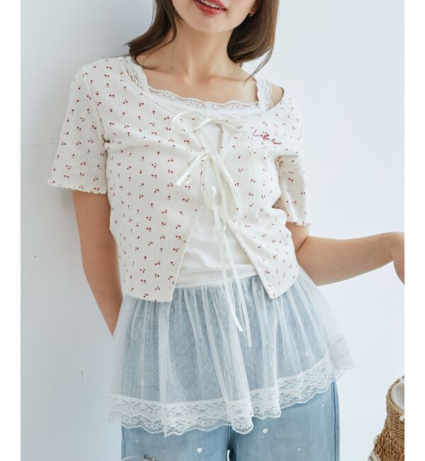  「ペプラムキャミセットカットカーデ」|カーディガン|